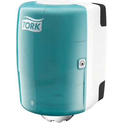 Dozownik Tork Performance do ręczników w roli centralnie dozowanych biało-turkusowy
